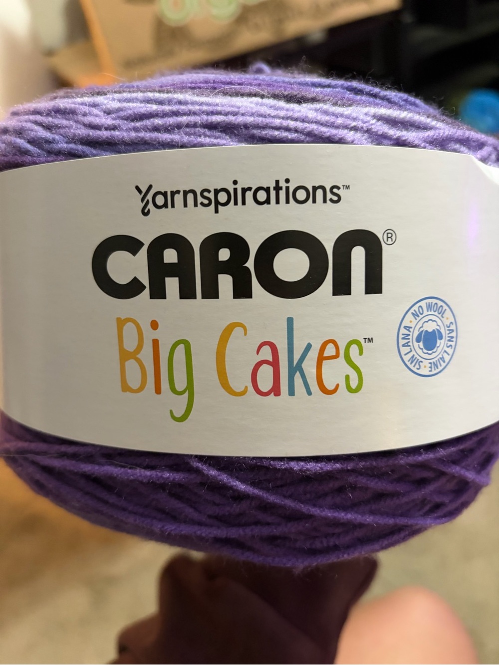 Purple Gradient Ombre Yarn Cake - Soft Acrylic Blend - Picture 3 of 3